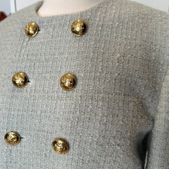 Celine Pale Green Tweed Blazer - Picture 6 of 8